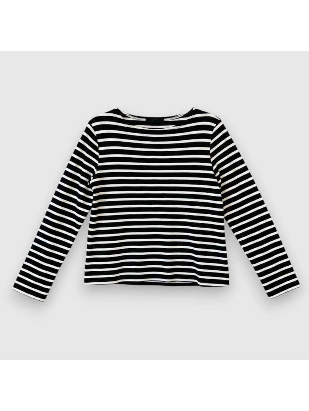 The Row mid-weight cotton jersey Breton striped top—S